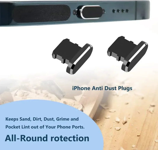 Phone Cleaning Kit & Dust Plug Set – Compatible with iPhone & Android (USB-C / Lightning)