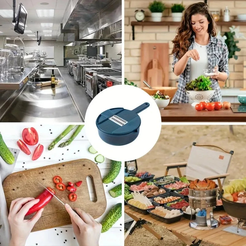 9-In-1 Multifunctional Vegetable Chopper Radish Carrot And Potato Chopper Manual Shredding And Slicing Machine Kitchen Tool