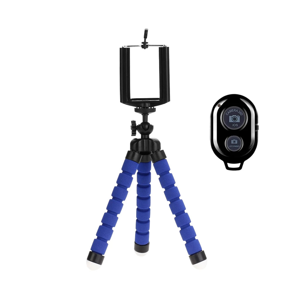 Flexible Octopus Mini Tripod with Bluetooth Remote for Smartphones