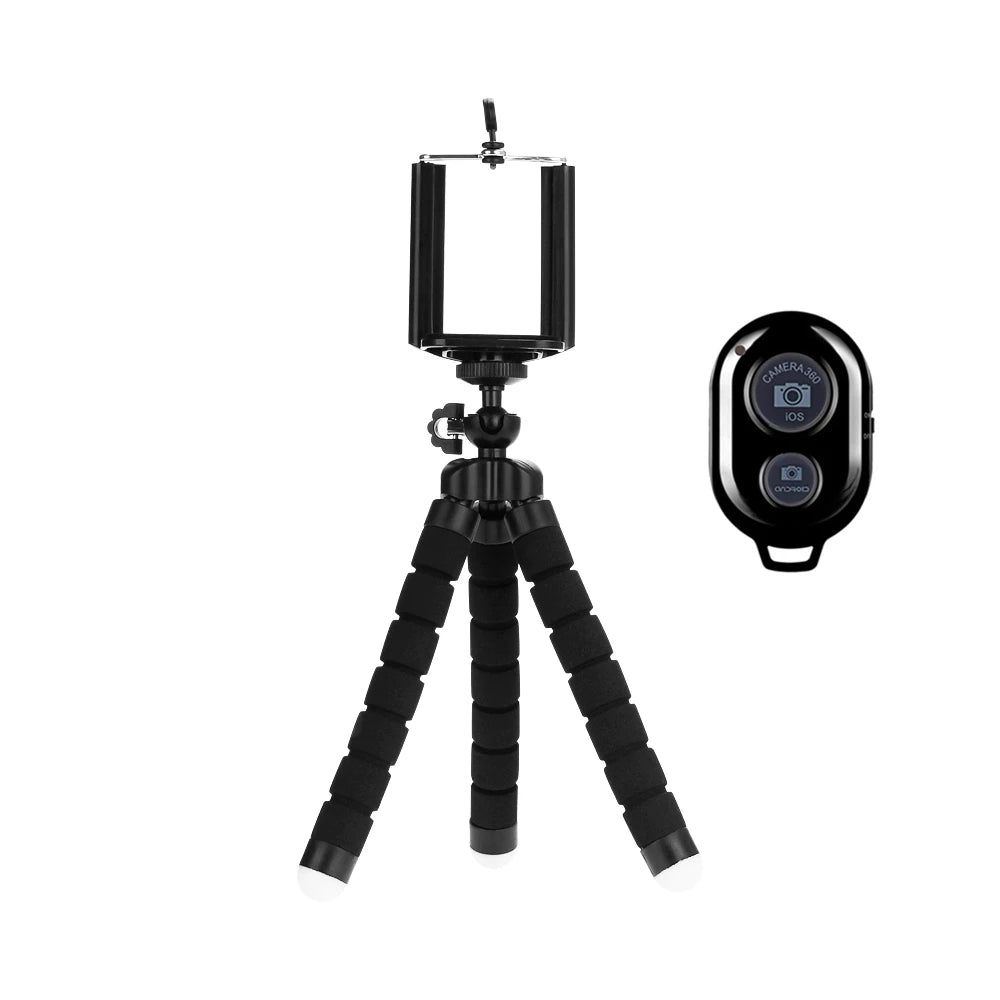 Flexible Octopus Mini Tripod with Bluetooth Remote for Smartphones