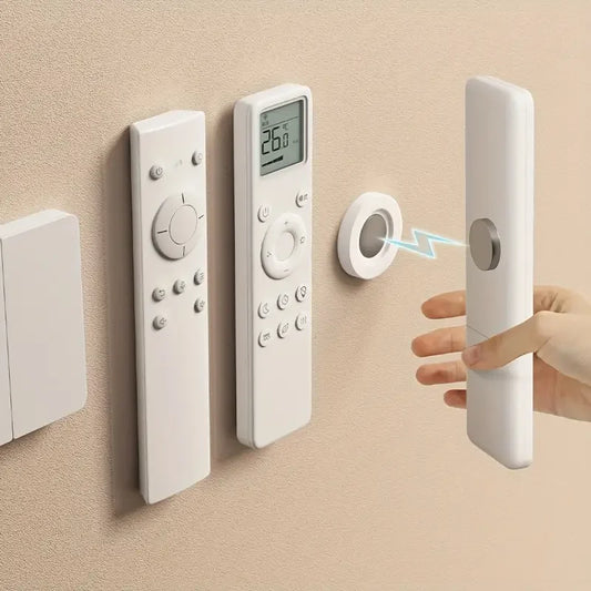 Magnetic Remote Control Holder – No-Drill Wall Mount Organizer (Set of 3)
