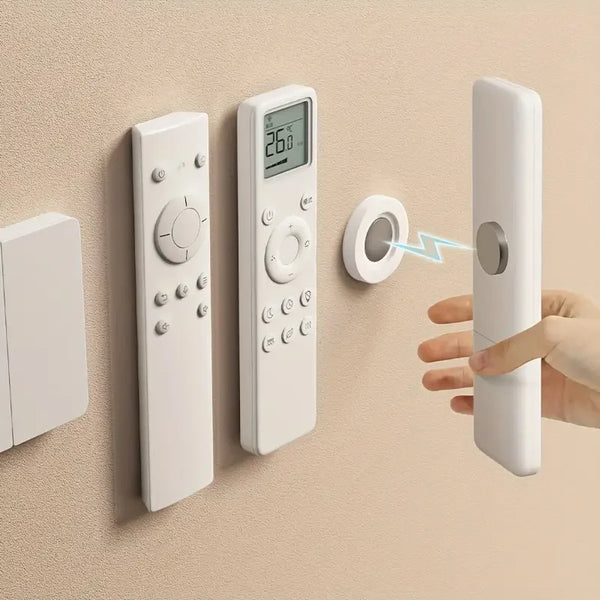 Magnetic Remote Control Holder – No-Drill Wall Mount Organizer (Set of 3)