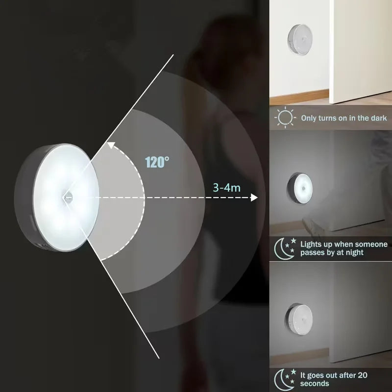 Wireless Motion Sensor Night Light | LED Lamp for Bedroom, Staircase & Closet