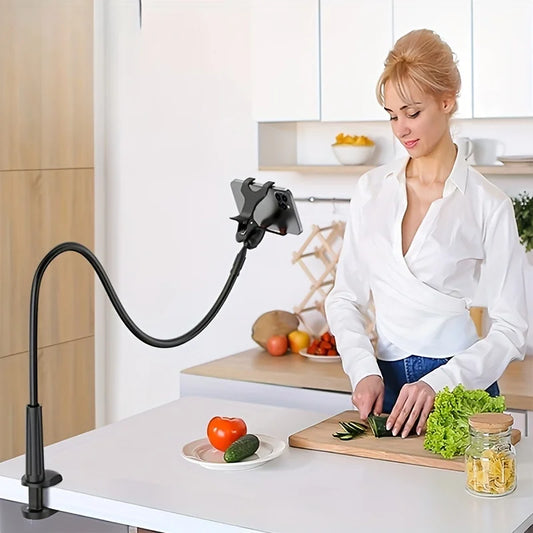 Long Arm Gooseneck Phone Holder – Hands-Free Mount for Bed & Desk