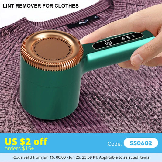 USB Rechargeable Electric Lint Remover – Fabric Shaver & Fuzz Ball Trimmer for Clothes & Sweaters