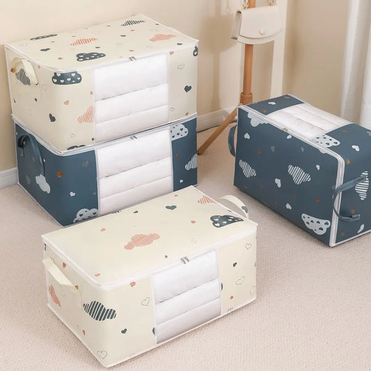 Large Capacity Storage Bag Organizer – Foldable with Reinforced Handle & Sturdy Zipper