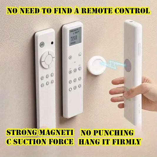Magnetic Remote Control Holder – No-Drill Wall Mount Organizer (Set of 3)
