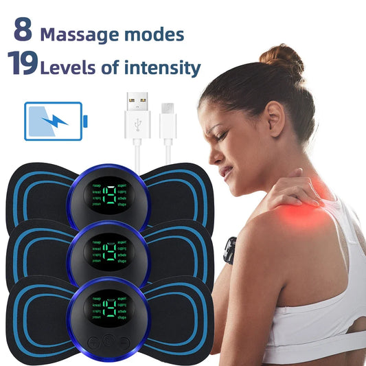 EMS Electric Neck & Body Massager – 8 Modes, Pain Relief & Muscle Relaxation