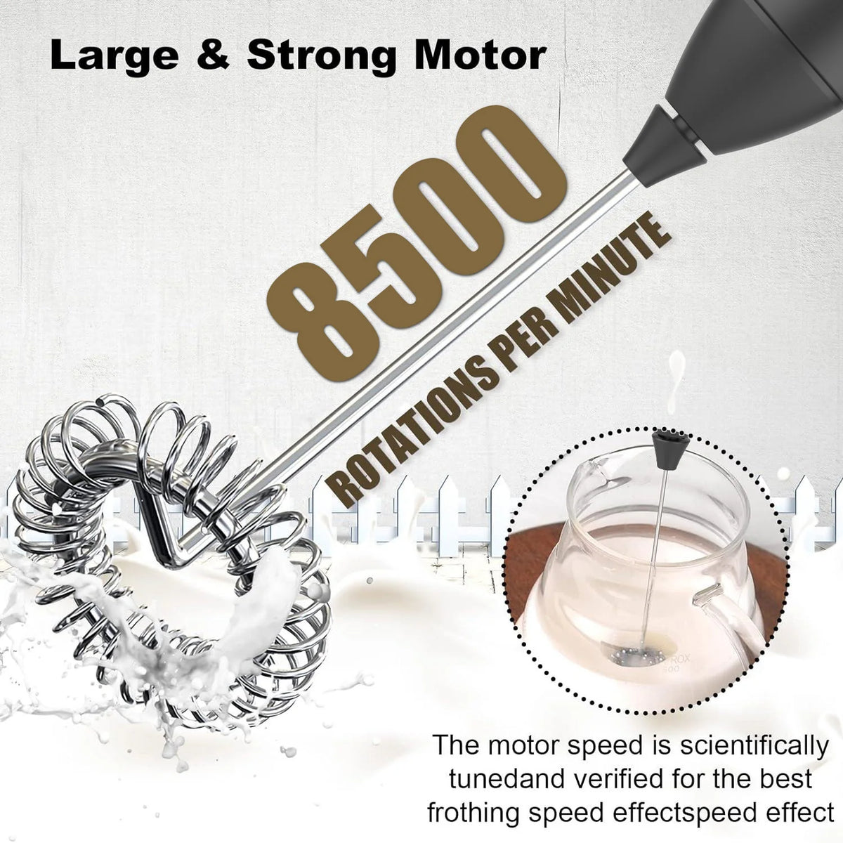 USB Rechargeable Mini Milk Frother – 3-Speed Electric Foam Maker for Coffee, Lattes & More
