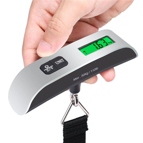 Digital Luggage Scale – Portable Hanging Scale with LCD Display, 50kg/110lb