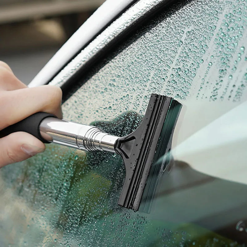 Telescopic Car Rearview Mirror Wiper & Window Cleaner – Extendable Handle, Universal Fit