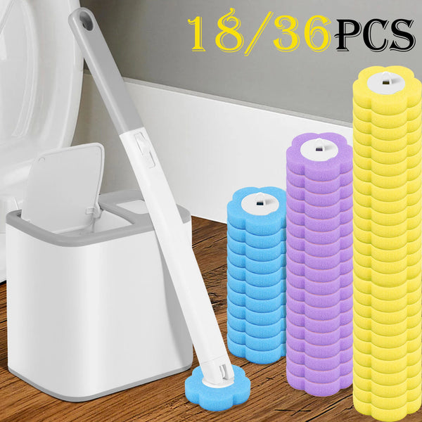 Disposable Toilet Brush with Replacement Heads – Hygienic 360° Bathroom Cleaning Kit