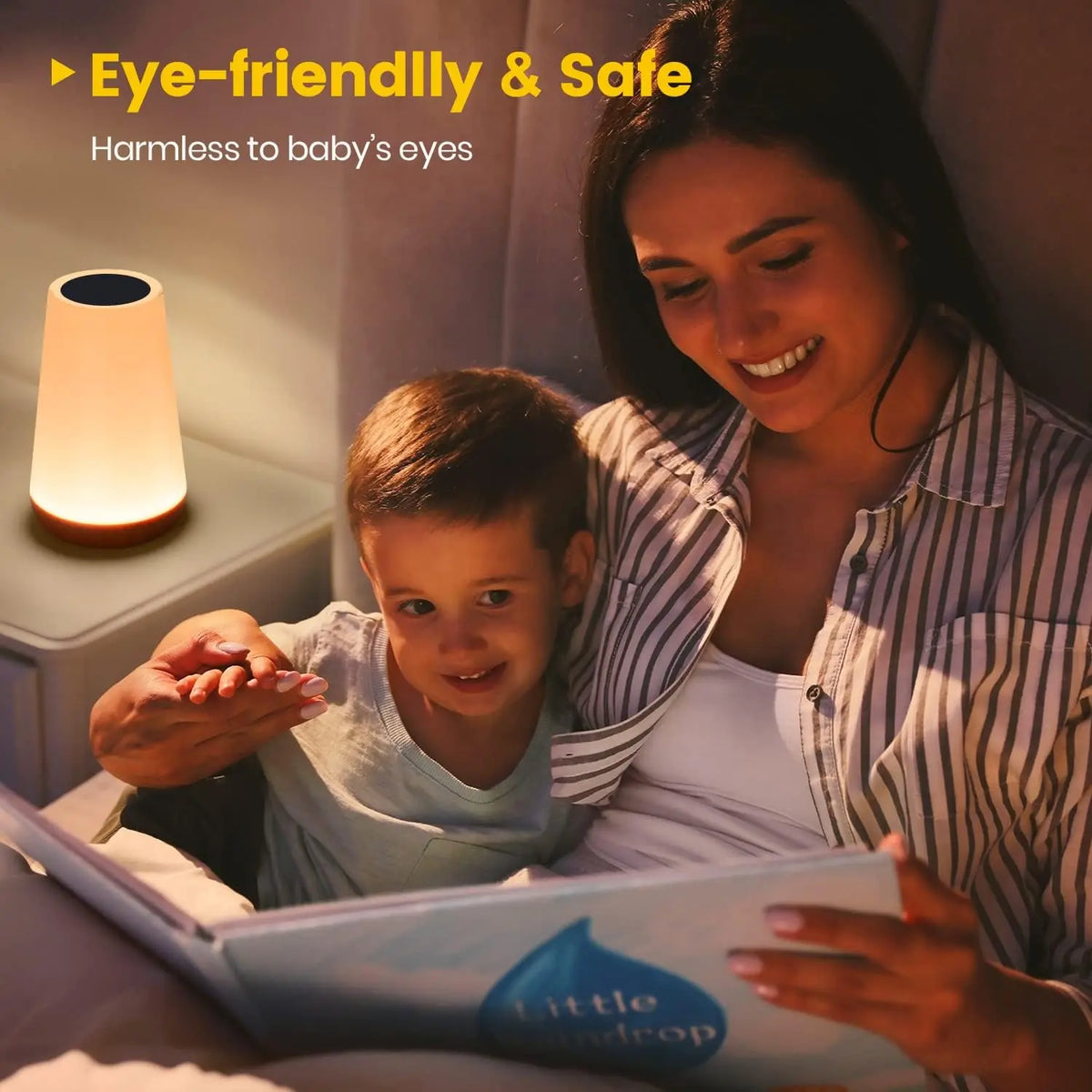 RGB Colour Changing Night Light - Remote & Touch, USB Rechargeable