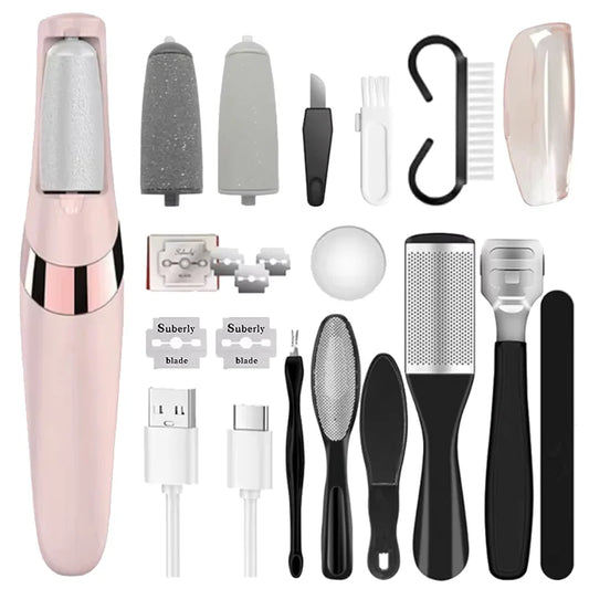 Electric Foot File & Callus Remover – USB Rechargeable Pedicure Device