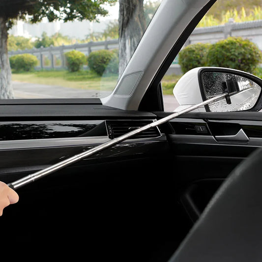 Telescopic Car Rearview Mirror Wiper & Window Cleaner – Extendable Handle, Universal Fit