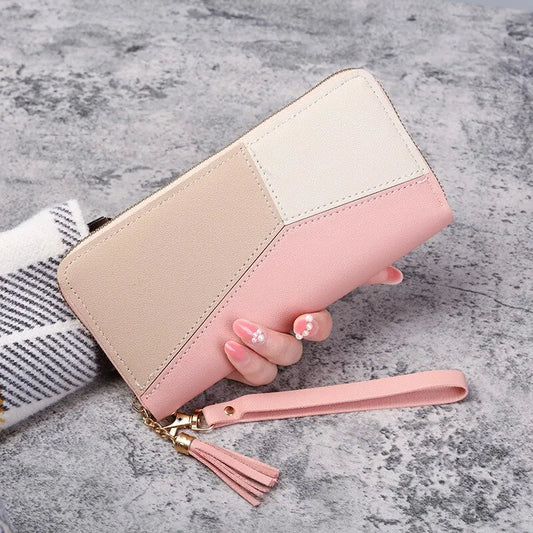 Fashion Zipper Wallet – Women's Long PU Leather Purse
